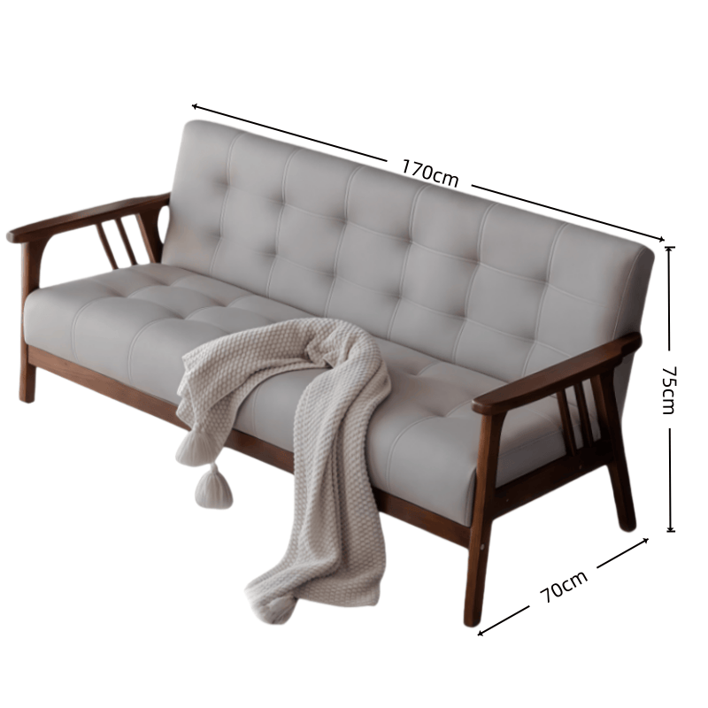 豫龙都 实木休闲沙发 三人位张高清大图
