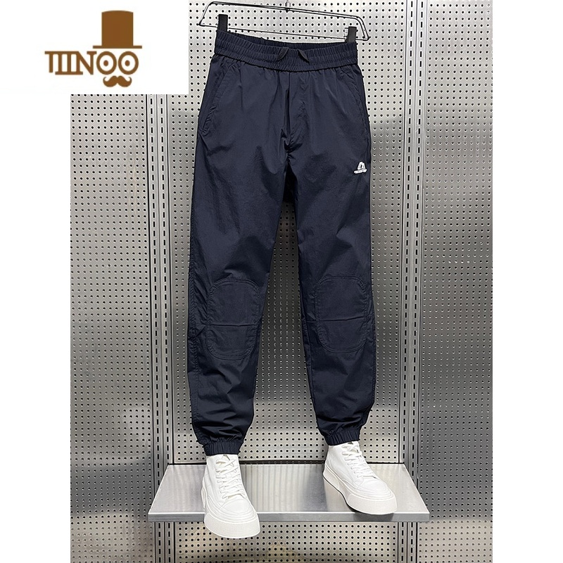 YANXU夏季薄款休闲裤男款裤子工装冰丝裤宽松束脚哈伦裤运动裤裤裤裤丝高清大图