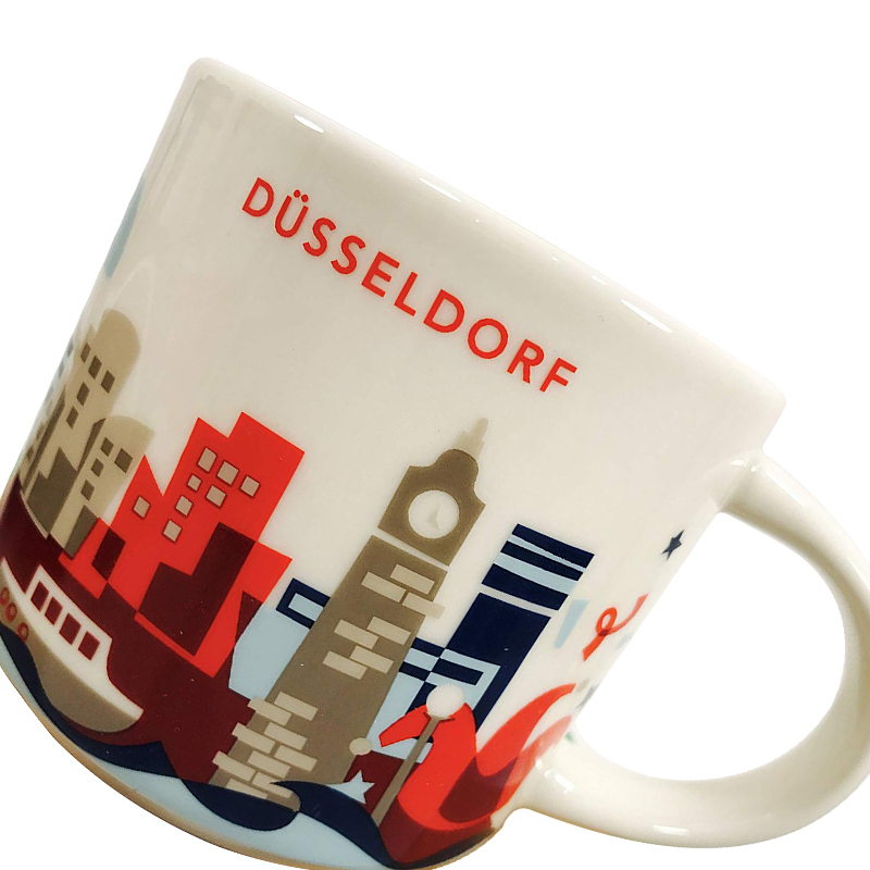 [杜塞尔多夫]星巴克(Starbucks)Düsseldorf杜塞尔多夫城市主题陶瓷马克杯414ml星巴克杯子 德国进口