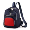 南极人牛津布双肩包女2021新款休闲大容量旅行包韩版尼龙布百搭学生书包_240 【YST-263】红蓝拼接