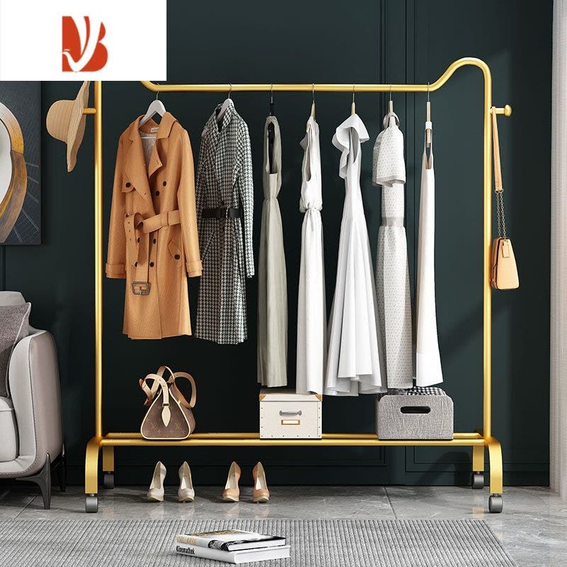 三维工匠猫耳朵款落地阳台晒衣服架子宿舍晾衣架卧室家用晾衣杆室衣架图片