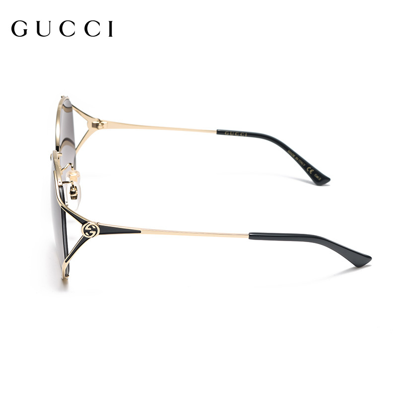 Gucci/古驰太阳镜2020新款女士防紫外线眼镜圆形大框墨镜GG0650SK-001-59
