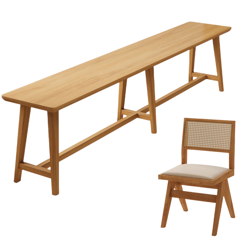 芙首泰吧台桌椅2400*400*750mm(1桌4椅)套高清大图