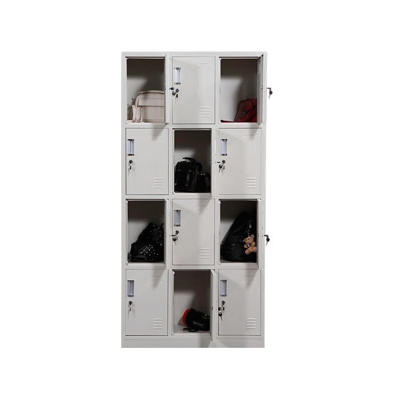 优企 更衣柜铁皮柜 十二门 900*350*1800mm (0.4mm厚) 台高清大图