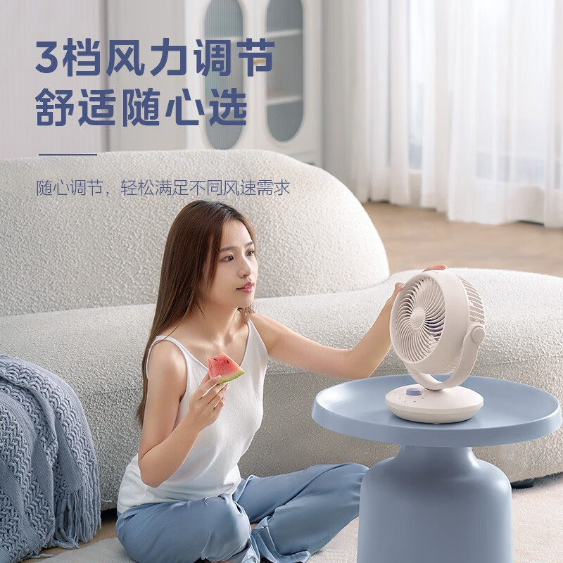 美的空气循环扇电风扇家用台式节能大风力宿舍办公室桌面风扇GAF18AP
