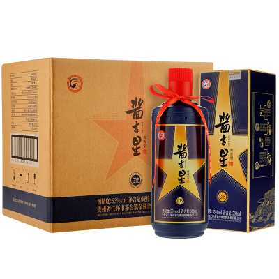 酱吉星 G15 酱香型 白酒 53度 500ml*6 整箱装
