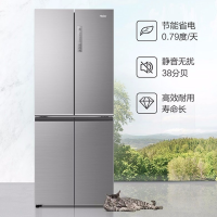 Haier/海尔冰箱四开门406升风冷无霜智能变频超薄十字双开门冰箱 [406升]