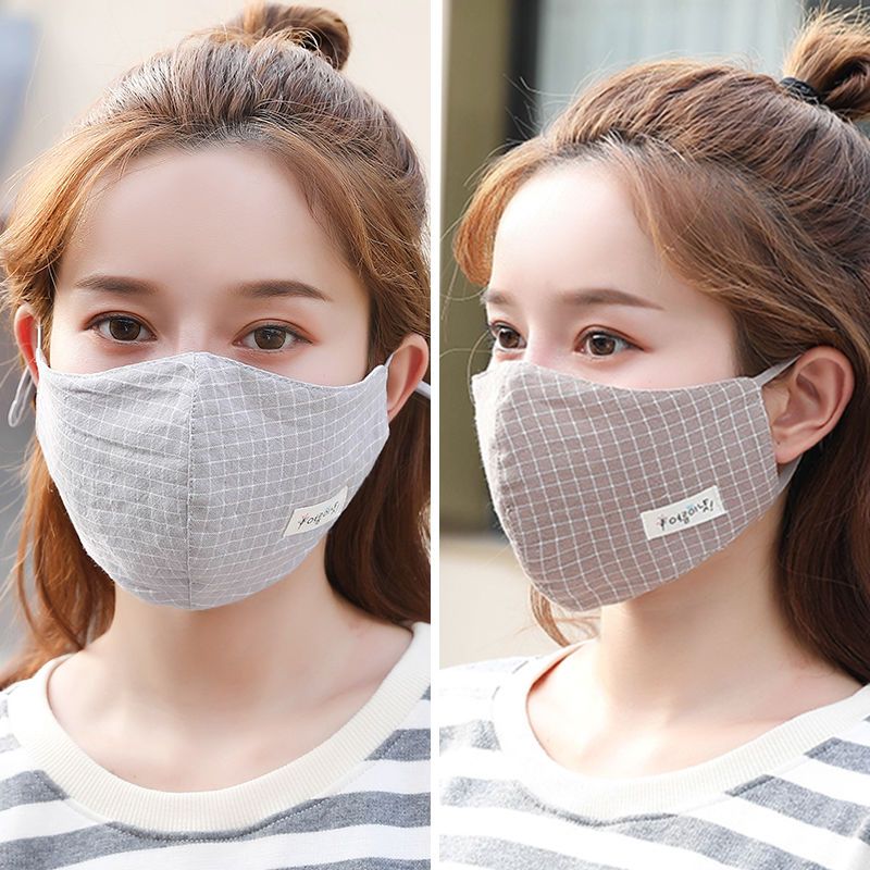 两个装纯棉口罩女防尘防雾霾男秋冬季加厚学生韩版可调节面罩