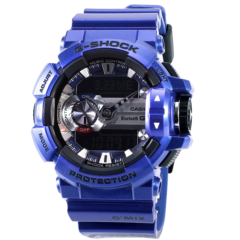 卡西欧(CASIO) 手表 G-SHOCK系列 紫色大表盘电子 200米防水 男士手表GBA-400-2A