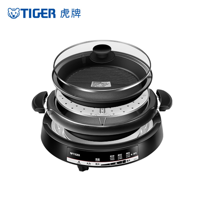 虎牌(tiger)多功能料理锅火锅烧烤关东煮电火锅CQE-A11C正品