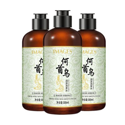 【3瓶】形象美何首乌润泽补水保湿洗发水300ml 温和洁净清爽洗发露润发洗护