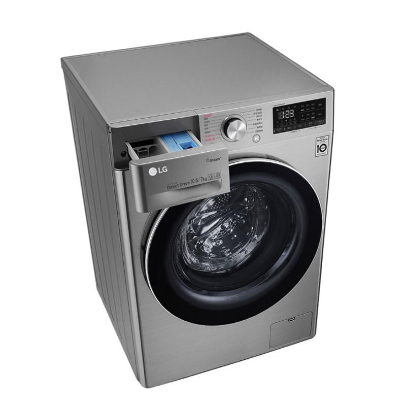 LG FY11WX4 11KG智能纤巧洗衣机 直驱变频蒸汽洗滚筒洗衣机 中途添衣 速净喷淋 蒸汽除菌除螨 奢华白高清大图