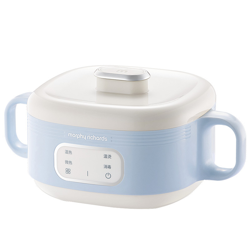 摩飞辅食碗恒温智能免注水316L不锈钢保温碗呼呼蓝MR5700