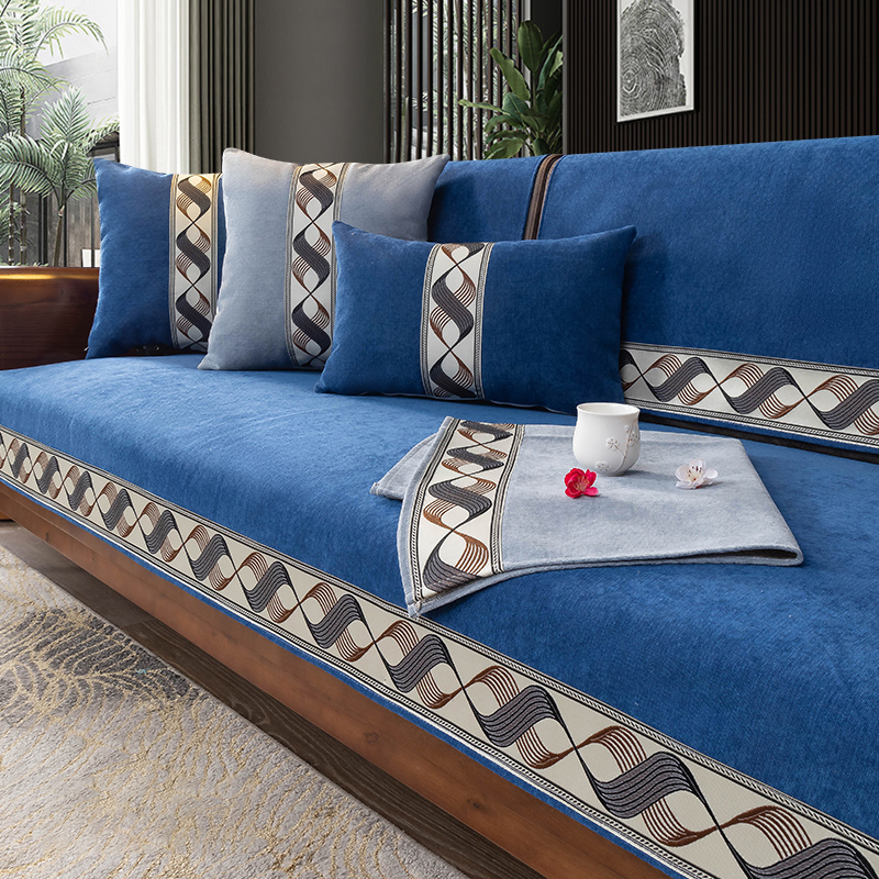 添福运 四季沙发垫套装防滑沙发坐垫子123组合春夏季雪尼尔沙发垫布艺