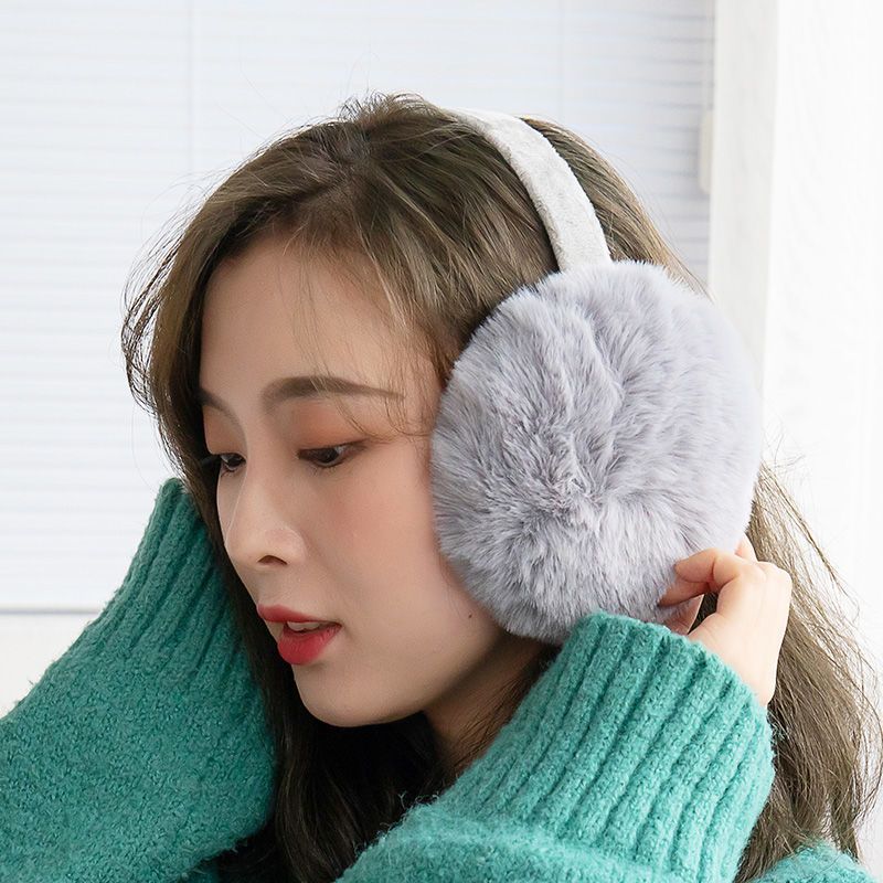 白色折叠耳暖一个厂家货源耳罩耳套冬季保暖男女护耳套耳包学生仿兔毛