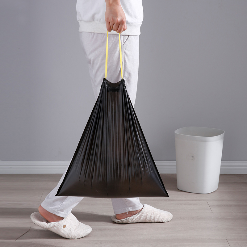 美丽雅穿绳点断式垃圾袋45*50cm*30只*3卷高清大图