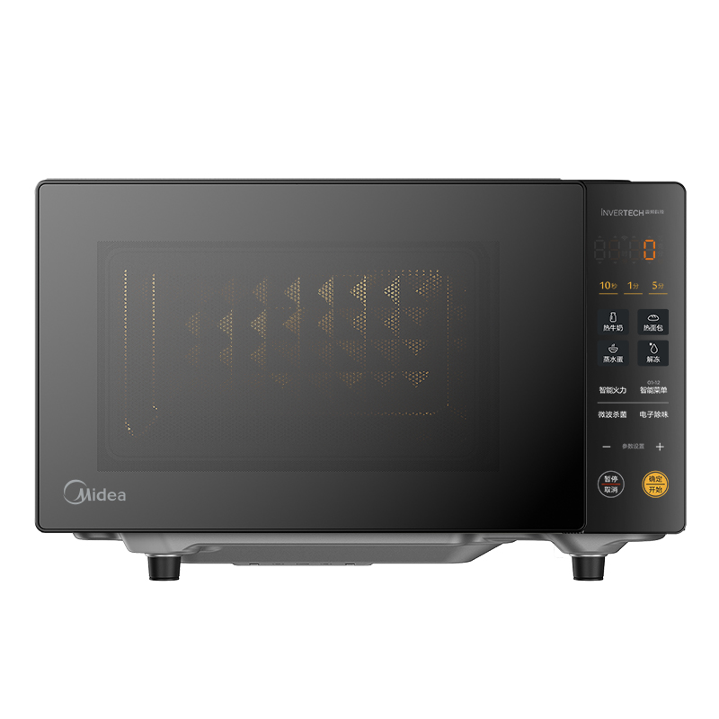 美的微碳系列20L家用变频微波炉800W微波速热钻石背板微晶面板加热 PM20M2