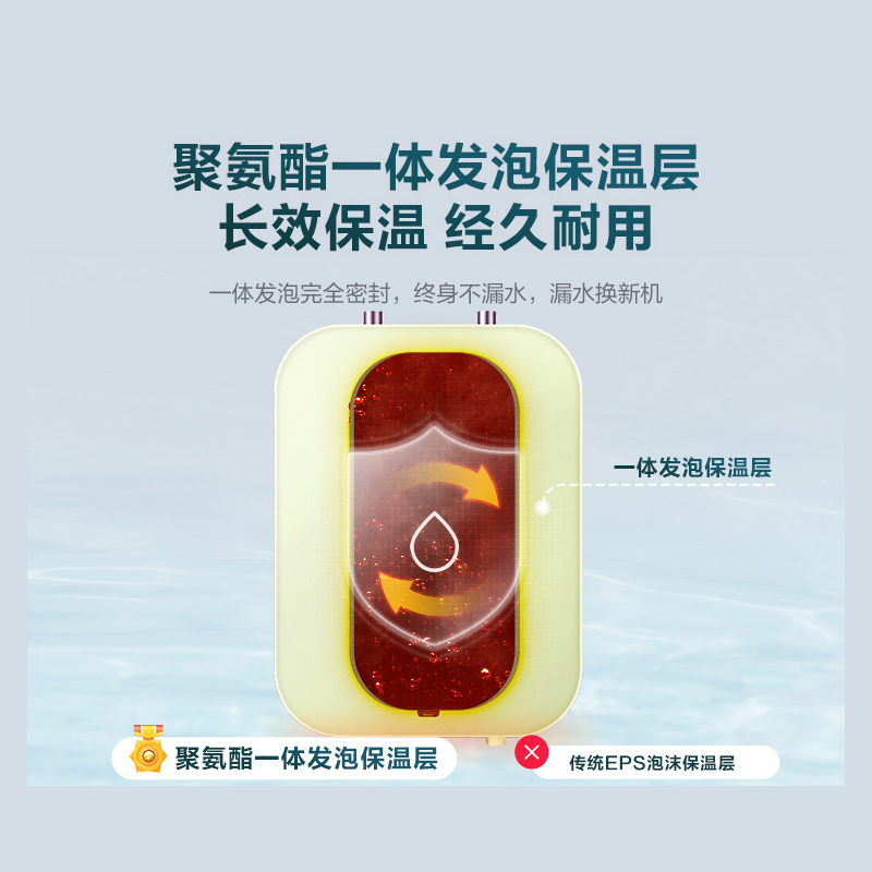 海尔(Haier)电热水器6.6升家用上出水小厨宝 2200W速热 安全防电墙 一级能效 便捷旋钮调温高清大图