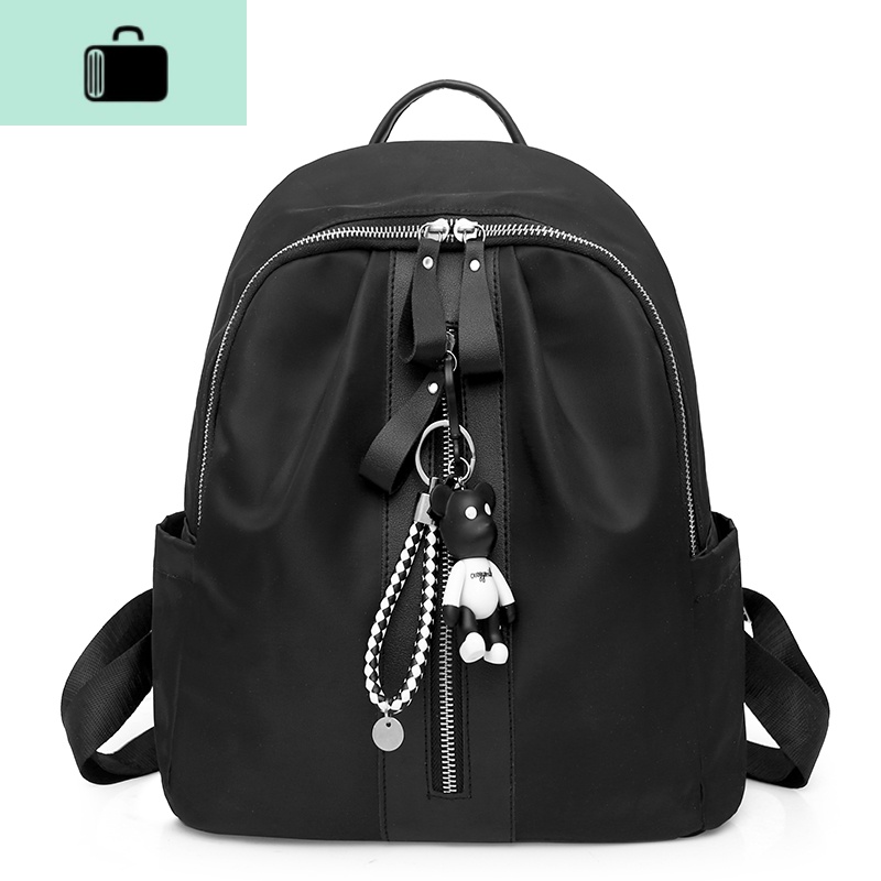 2020新款尼龙牛津布双肩包女韩版潮时尚百搭背包学院风书包妈咪包NEW LAKE高清大图