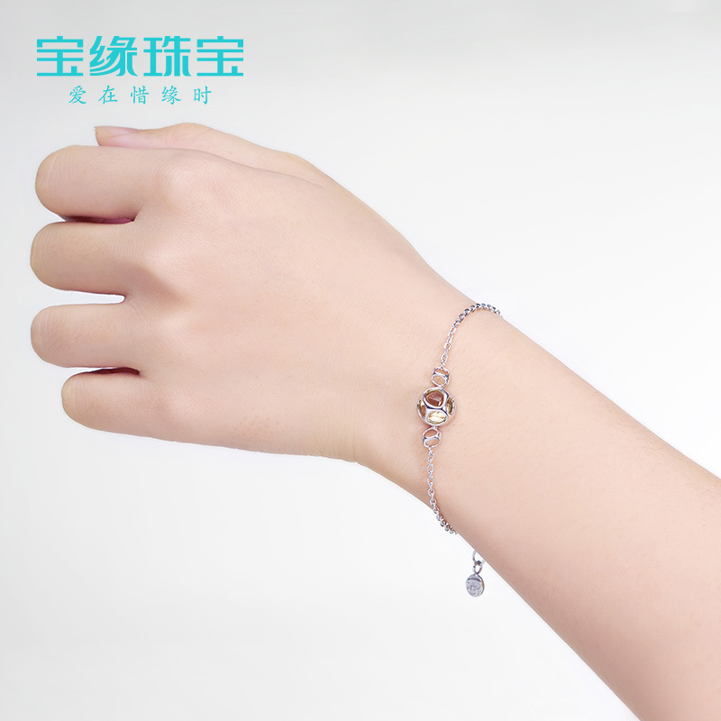 [凡雅手链]925银手链女 时尚气质情侣银饰品送女朋友七夕情人节礼物