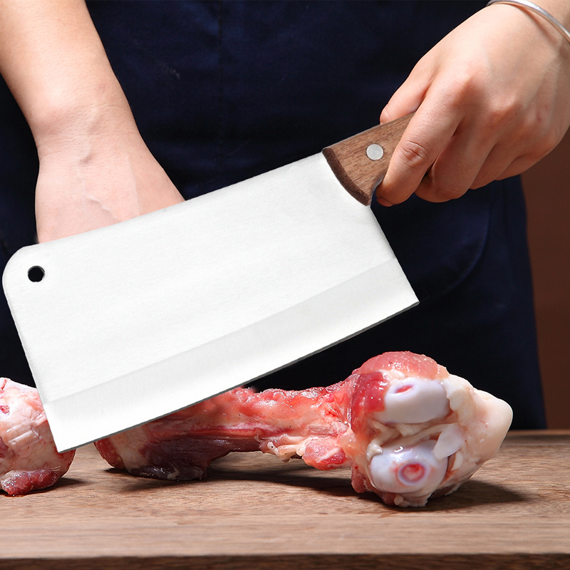 楚家刀特种钢切骨刀屠夫斩骨刀加厚剁骨刀厨师专业商用断骨断肉刀