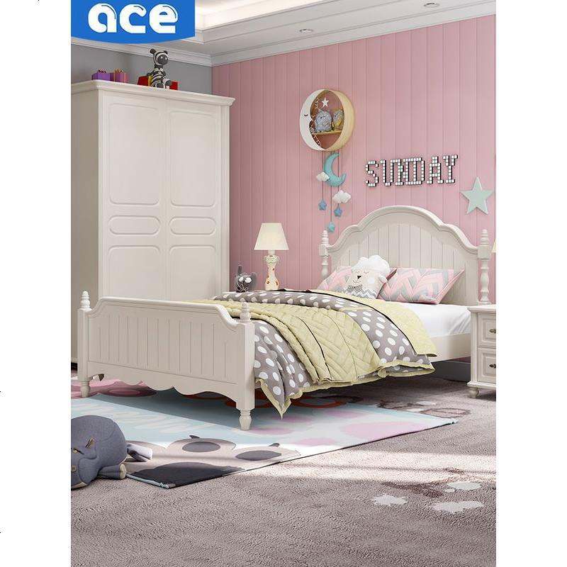 北欧床公主床单人床1.35米少女孩床欧式美式公主床白色ins风图片