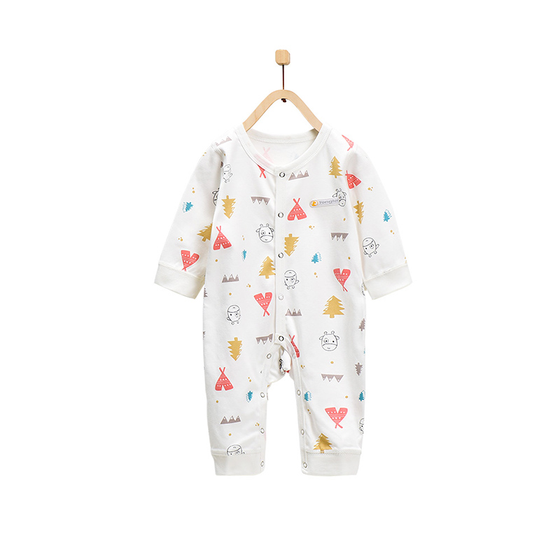 童泰TONGTAI婴幼儿内衣纯棉0-1岁连体内衣1-2岁宝宝对开哈衣爬服婴幼儿通用90cm