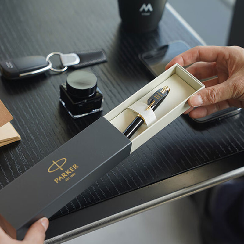 派克(PARKER)新款 IM纯黑丽雅金夹墨水笔高清大图