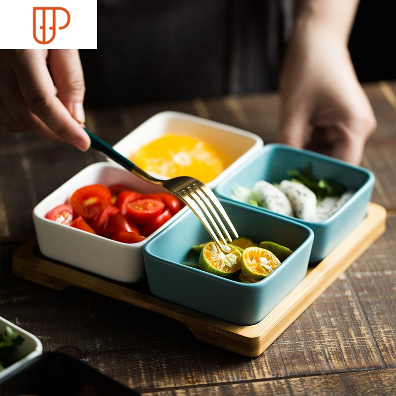 北欧水果盘酒吧小吃盘分格点心零食盘子创意碟子套装ins网红餐具国泰