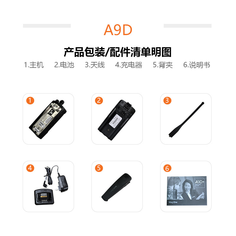 摩托罗拉(MOTOROLA)MAG ONE A9D 数字对讲机 专业手台 数字信号 黑色高清大图