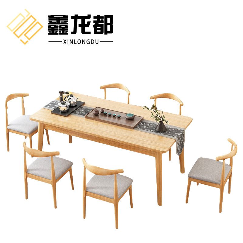 鑫龙都 餐桌椅1.4米套
