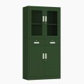 帅畅绿色铁皮文件柜办公室档案柜资料柜财务凭证柜钢制办公柜加厚二斗器