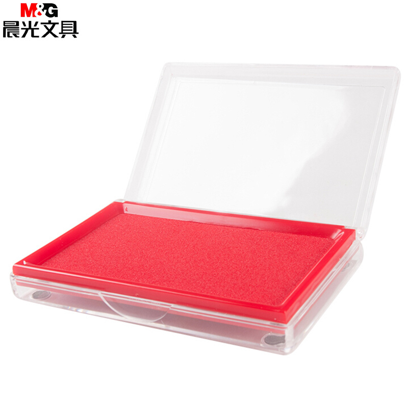 晨光(M&G) AYZ97513方形透明快干印台 138*88mm红色 12个装