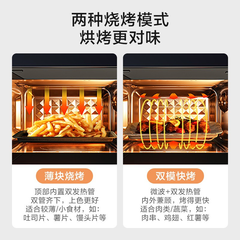 美的(Midea) X3-233A 家用变频微波炉 光波烧烤电烤箱一体机 智能湿度感应 加热 23升