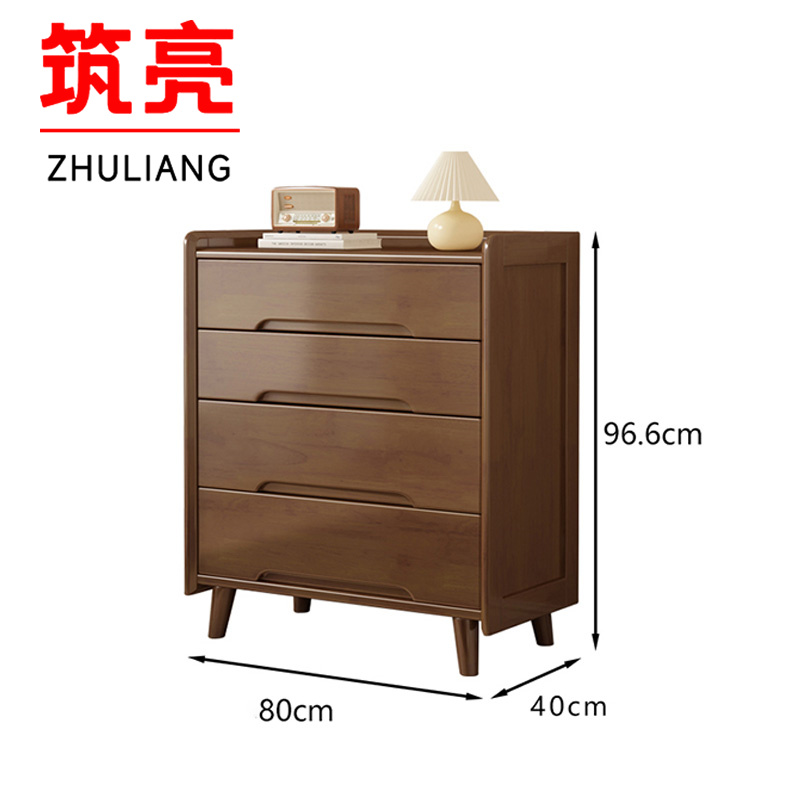 筑亮 实木置物柜 80*40*96.6cm 个高清大图