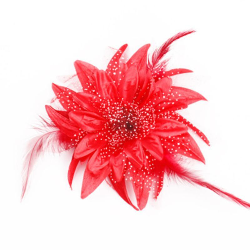 舞蹈头饰舞蹈现代舞台演出服头花民族风头饰秧歌服广场舞头饰饰品红色