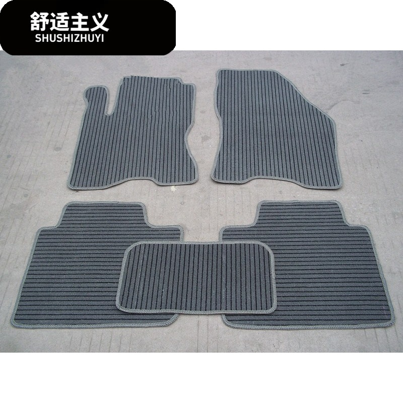 标志307 308 206 207 CC 408 508 607专用亚麻汽车脚垫