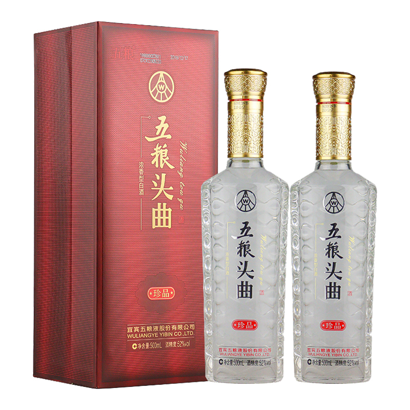 五粮液股份出品五粮头曲珍品52度500ml*1瓶浓香型白酒