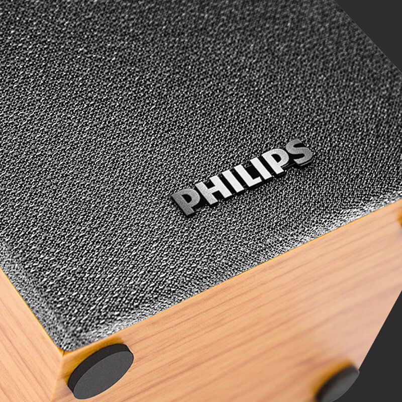 飞利浦(PHILIPS)SPA20蓝牙音响台式电脑笔记本手机多媒体USB音响客厅木质小音箱电脑喇叭收钱吧上课用