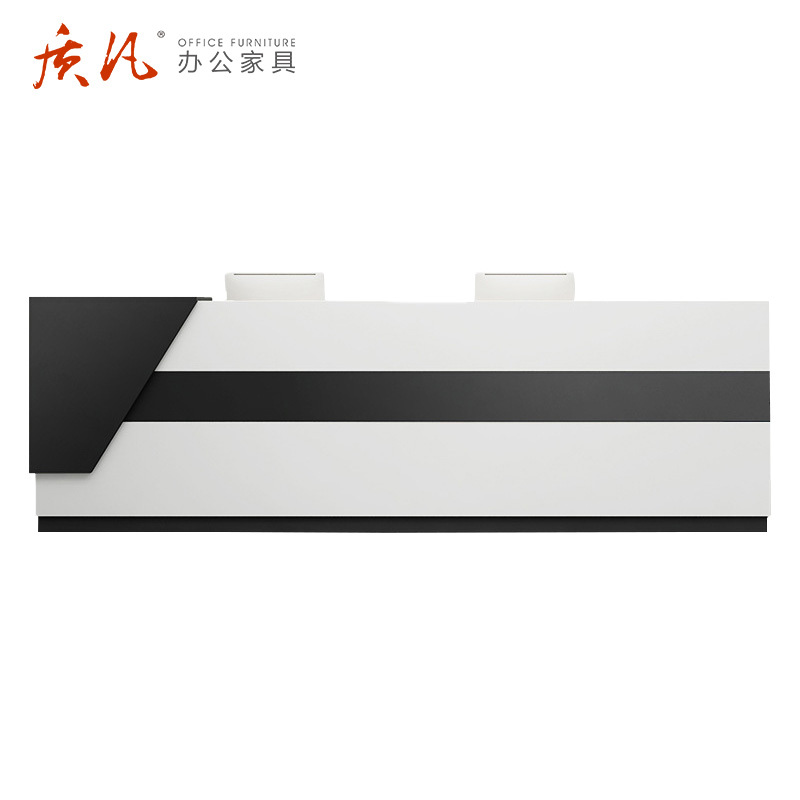 质凡公司前台接待台简约创意吧台培训机构前台美容院幼儿园前台办公桌
