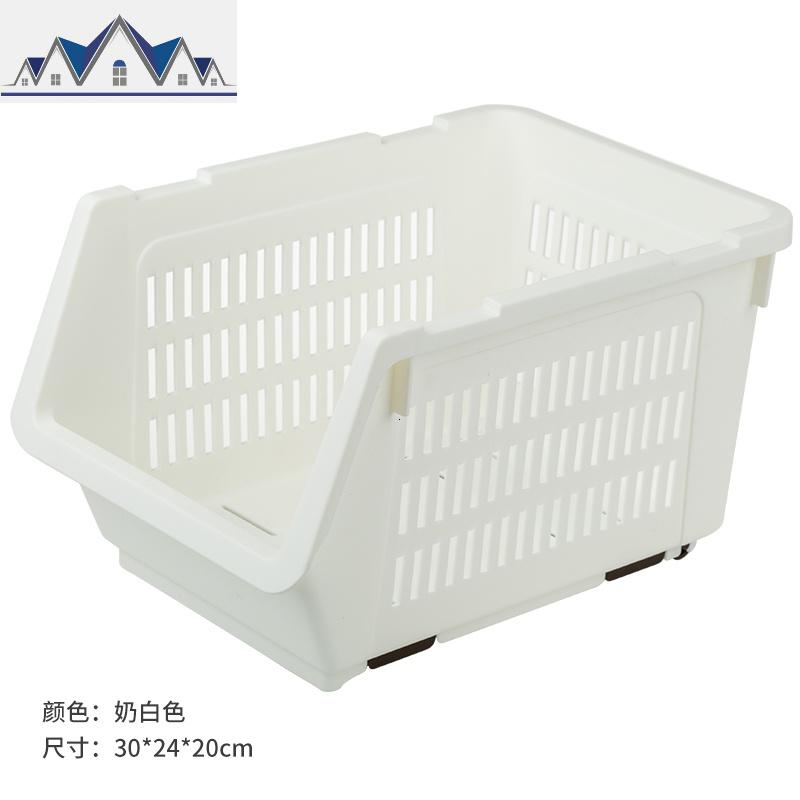 厨房水果蔬菜篮子可叠加收纳筐桌面零食玩具置物架杂物塑料储物篮 三维工匠收纳篮高清大图
