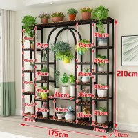 客厅花架子落地式铁艺多层阳台隔断花盆架室内吊兰绿萝多肉植物架