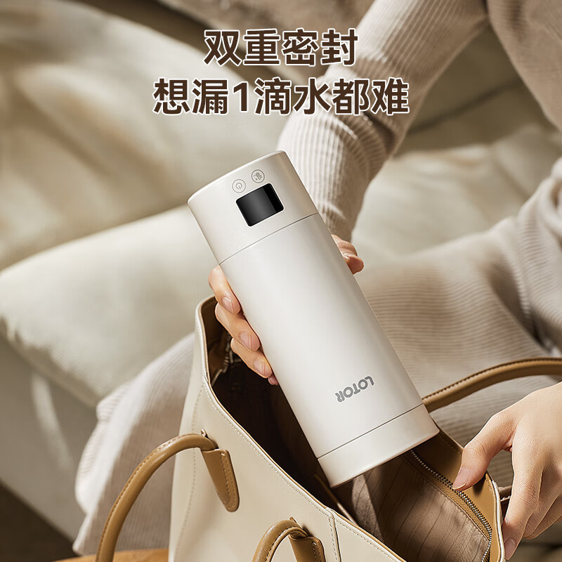 LOTOR烧水壶便携式烧水杯旅行电热水杯家用烧水壶316L不锈钢内胆热水壶户外LD-DRSB-4