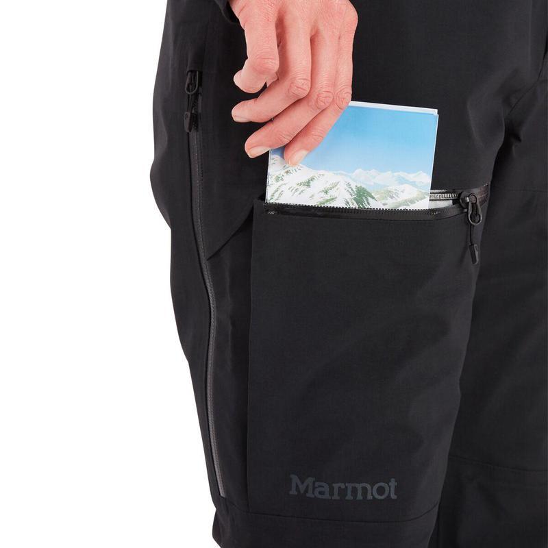 土拨鼠(Marmot)户外滑雪裤女防水防风透气耐磨抓绒修身可调节腰围