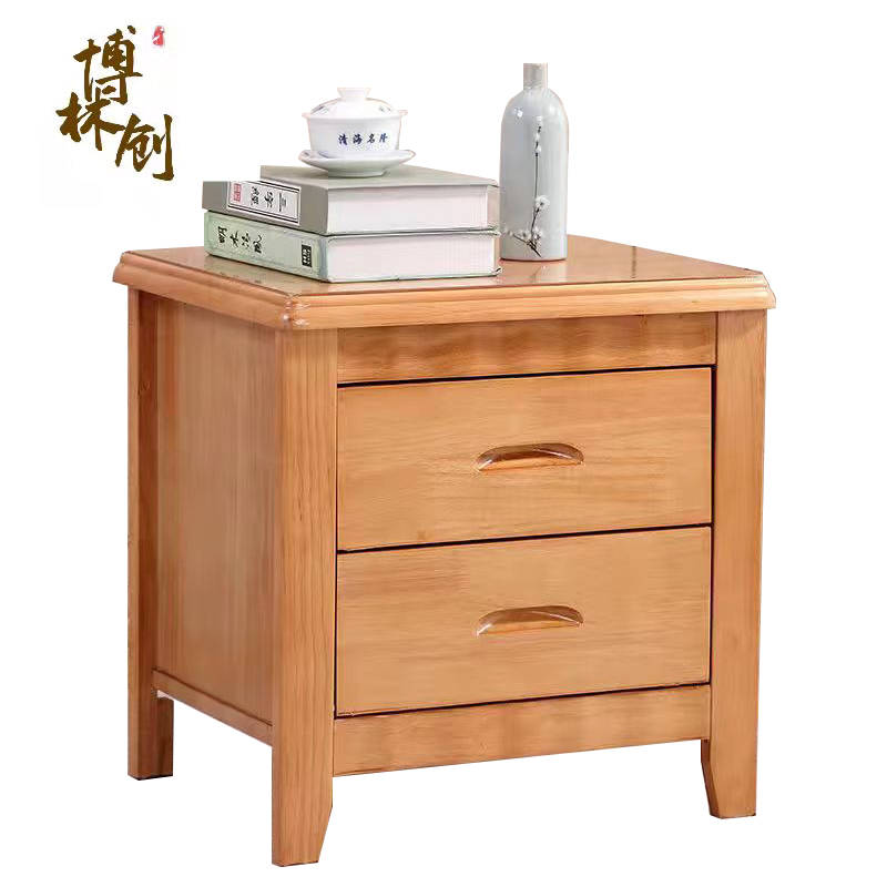 博林创 实木床头柜 01#款 橡木款 /个高清大图