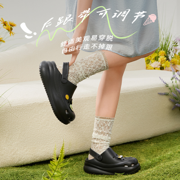 圣代丨361°洞洞鞋女鞋透气新款休闲拖鞋厚底运动鞋潮流凉拖 图片 3