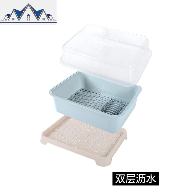 厨房碗柜置物架带盖碗碟架沥水碗架装碗筷收纳箱放碗架塑料收纳盒 三维工匠高清大图