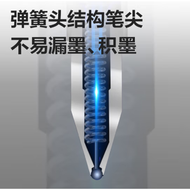 得力(deli) 0.5mm按动中性笔芯替芯 S01/S08/1008/K35适用黑色子弹头20支/盒 办公用品S782