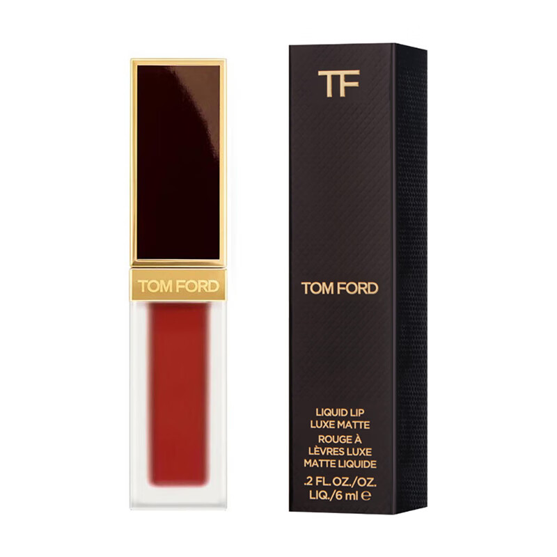 汤姆福特(Tom Ford)口红 TF口红 TF黑金哑光丝绒白管镜面液体唇釉6ml 黑金哑光123# 复古砖红