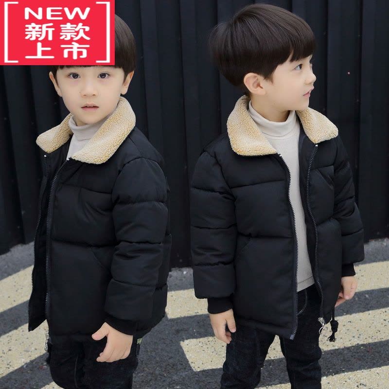 可莉允男童冬装手塞羽绒棉棉衣外套2021新款儿童中大童棉袄加厚冬季棉服图片